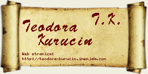 Teodora Kurucin vizit kartica